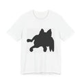 Black Cat Silhouette T-Shirt — Relaxed Lying Cat Graphic Tee